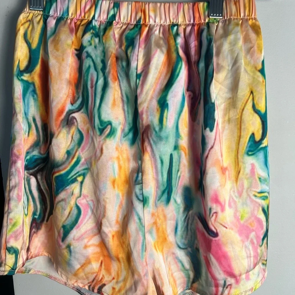 Nasty Gal Multicolor Marble Bralette and Shorts - Picture 3 of 6